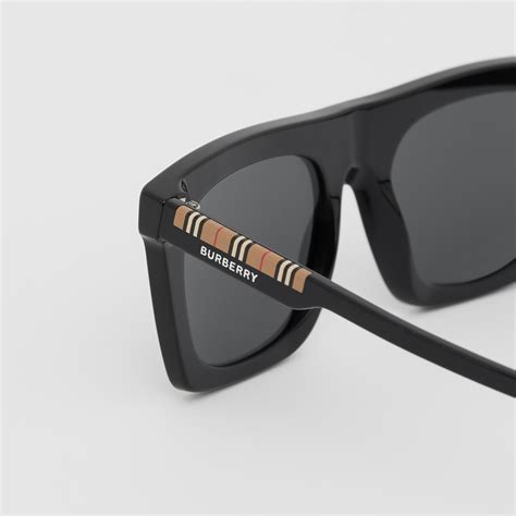 burberry logo scratch|Icon Stripe Sunglasses in Black .